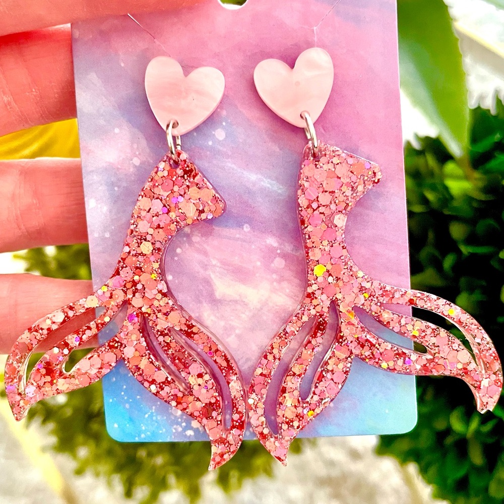 Mermaid Tail Acrylic Earrings
